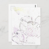 Zaubertinte Postkarte (Vorne/Hinten)