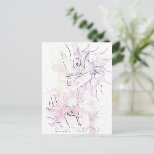 Zaubertinte Postkarte (Stehend Vorderseite)