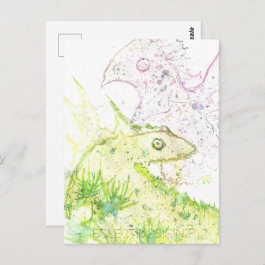 Zaubertinte Postkarte (Vorne/Hinten)