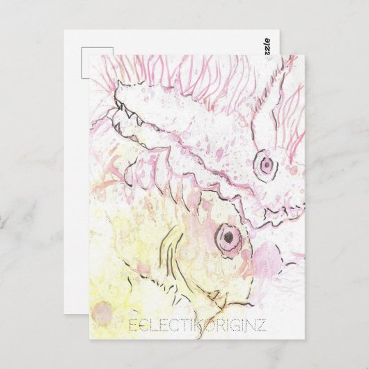 Zaubertinte Postkarte (Vorne/Hinten)