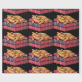 Zaubertoad auf alten Büchern - Einzigartige Kunst Geschenkpapier (Flach)