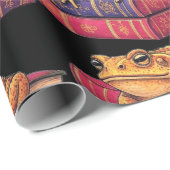 Zaubertoad auf alten Büchern - Einzigartige Kunst Geschenkpapier (Rolleneckpunkt)