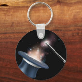 Zaubertophat und Zauberstab Schlüsselanhänger (Vorderseite)