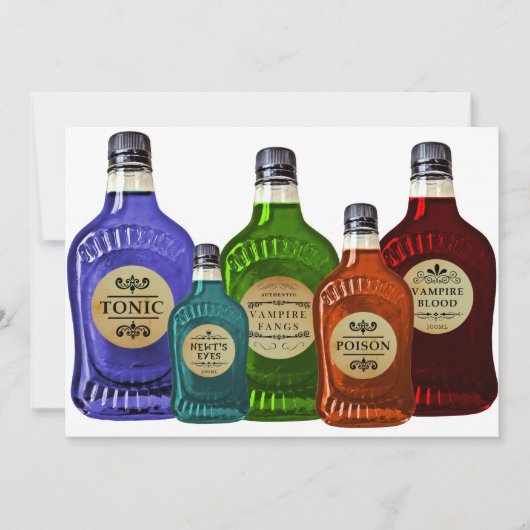 Zaubertrank Einladung Tonic Vampire Blutgift (Vorderseite)