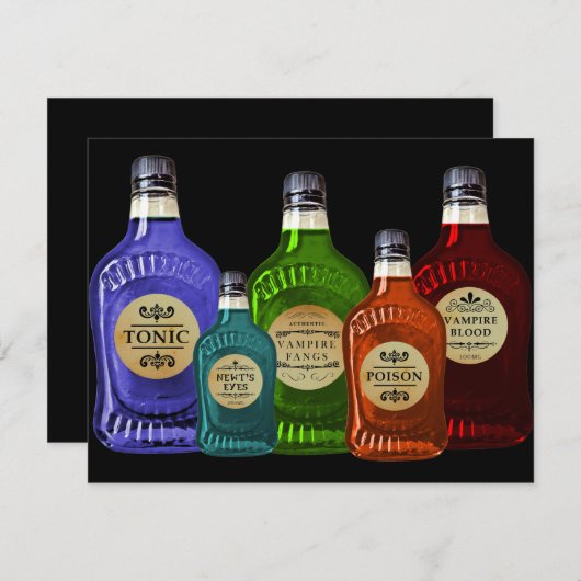 Zaubertrank Einladung Tonic Vampire Blutgift (Vorne/Hinten)