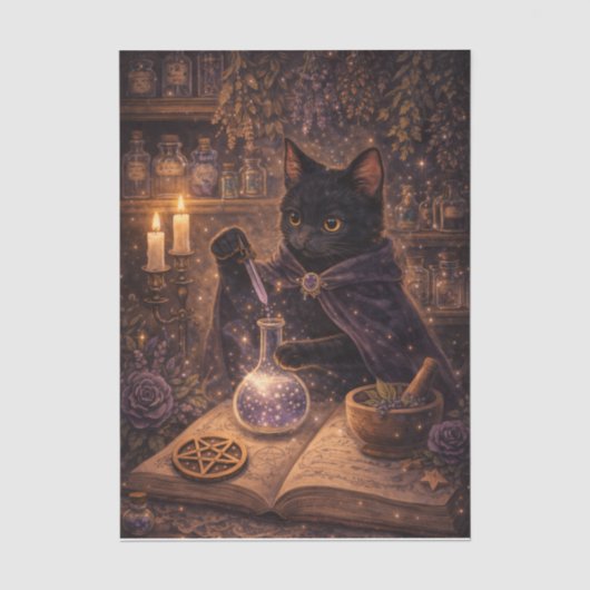 Zaubertrank-Kitty Seidenpapier (Vorderseite)