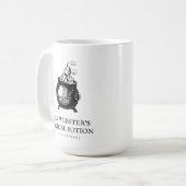 Zaubertrank lustig Halloween-Hexenkessel Kaffeetasse (Vorderseite Links)