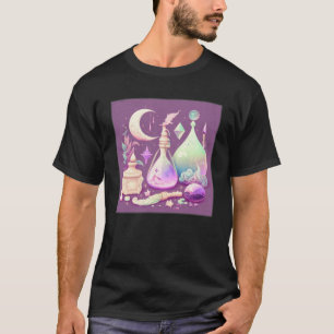 Zaubertrank-Mondkristalle Illustration Mondfarbe T-Shirt