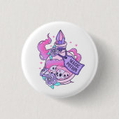 Zaubertrank Niedlich rosa Halloween-Flasche Button (Vorderseite)