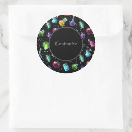 Zaubertränke Runder Aufkleber (Tasche)