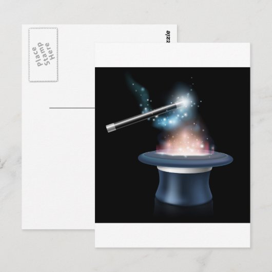 Zaubertrick Postkarte (Vorne/Hinten)