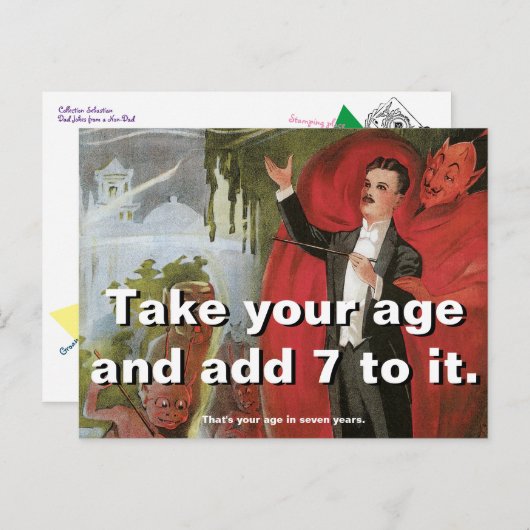 Zaubertrick Postkarte (Vorne/Hinten)