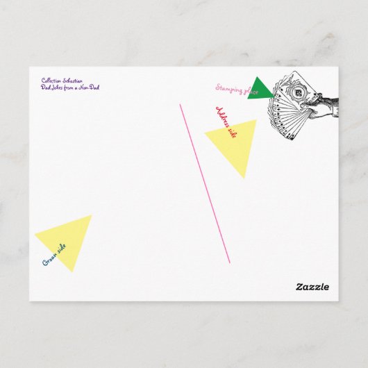 Zaubertrick Postkarte (Rückseite)