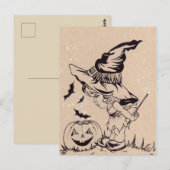 Zaubertricks kleine Hexenkassel Postkarte (Vorne/Hinten)