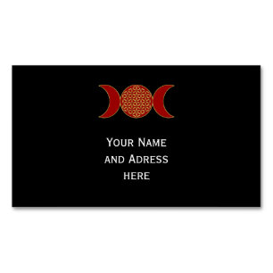 Zaubertriple Moon - Geist-Blume des Lebens 1 Magnetische Visitenkarte