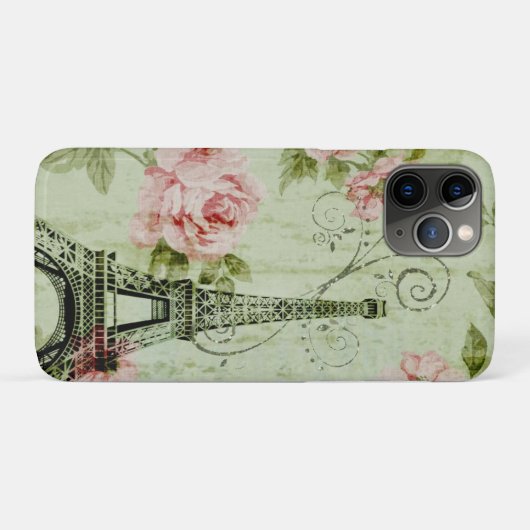 Zauberturm mit rosa Blumenparis Case-Mate iPhone Hülle (Rückseite (Horizontal))