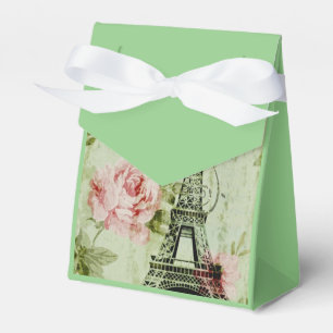 Zauberturm mit rosa Blumenparis Geschenkschachtel