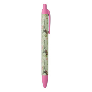 Zauberturm mit rosa Blumenparis Kugelschreiber