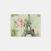 Zauberturm mit rosa Blumenparis Post-it Klebezettel (Vorderseite)