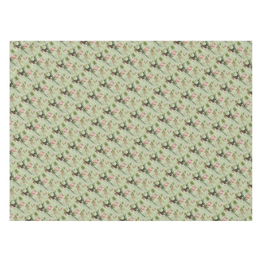 Zauberturm mit rosa Blumenparis Tischdecke (Vorderseite (Horizontal))