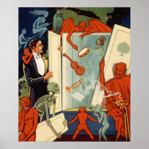 Zaubervorstellung des Vintage-Magiers Carter the G Poster