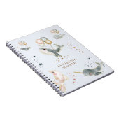 Zauberwal-Ballons monogramm niedlich Notizblock (Rechte Seite)