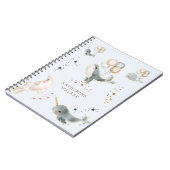 Zauberwal-Ballons monogramm niedlich Notizblock (Linke Seite)