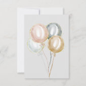 Zauberwal Ballons Sterne Babydusche Dankeskarte (Rückseite)