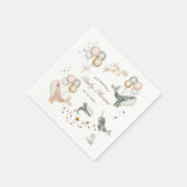 Zauberwal Ballons Sterne Babydusche Serviette (Ecke)