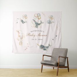 Zauberwal Ballons Sterne Babydusche Wandteppich