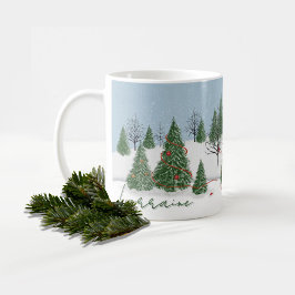 Zauberwald Weihnachtstag Tasse