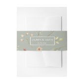 Zauberwaldflorale Hochzeitsband Einladungsbanderole (Vorderseite Beispiel)