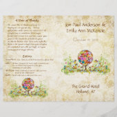 Zauberwaldkreislauf der Liebe Blume Bäume Hochzeit (Vorderseite)