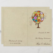 Zauberwaldkreislauf der Liebe Blume Bäume Hochzeit (Vorne/Hinten)