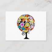 Zauberwaldkreislauf der Liebe Blume Bäume Hochzeit Begleitkarte (Rückseite)