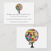 Zauberwaldkreislauf der Liebe Blume Bäume Hochzeit Begleitkarte (Vorne/Hinten)