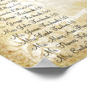 Zauberwaldkreislauf der Liebe Blume Bäume Hochzeit Poster (Ecke)