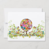 Zauberwaldkreislauf der Liebe Hochzeit RSVP Einladung (Rückseite)