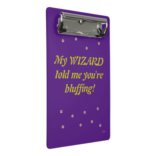 Zauberwort Mini Klemmbrett (Schrägansicht)