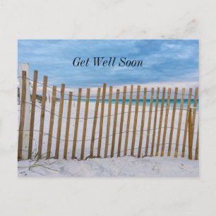 Zaun am Strand in Destin bei Sonnenaufgang - Gute  Postkarte