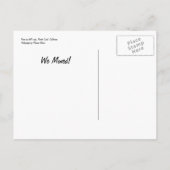 Zaun an der Kante Ankündigungspostkarte (Rückseite)