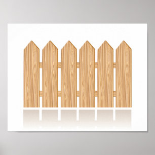 Zaun aus Holz Poster