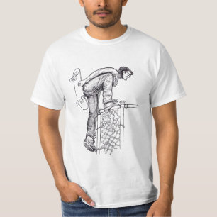 Zaun-Bergsteigerskateboarder-T - Shirt