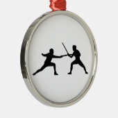 Zaun der Fechterpaare Silbernes Ornament (Rechts)
