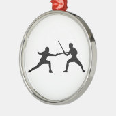 Zaun der Fechterpaare Silbernes Ornament (Links)
