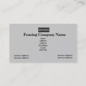 Zaun der FirmenVisitenkarte Visitenkarte (Rückseite)