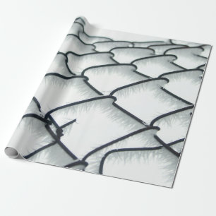 Zaun der schwarzen und weißen Kette Geschenkpapier