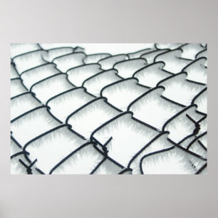 Zaun der schwarzen und weißen Kette Poster