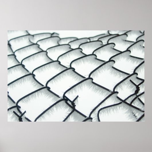 Zaun der schwarzen und weißen Kette Poster (Vorne)