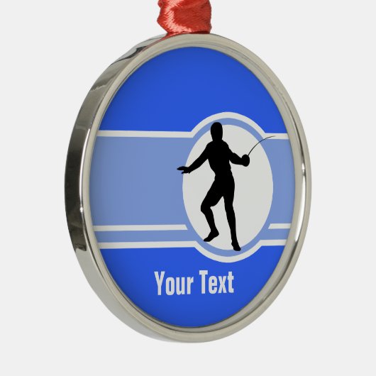 Zaun der Silhouette; blau Silbernes Ornament (Rechts)